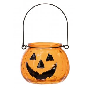 Teelichthalter - Halloween - Oranger Kürbis Teelichthalter - Halloween - Oranger Kürbis