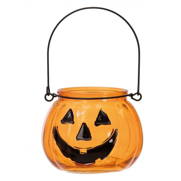 Teelichthalter - Halloween - Oranger Kürbis Teelichthalter - Halloween - Oranger Kürbis