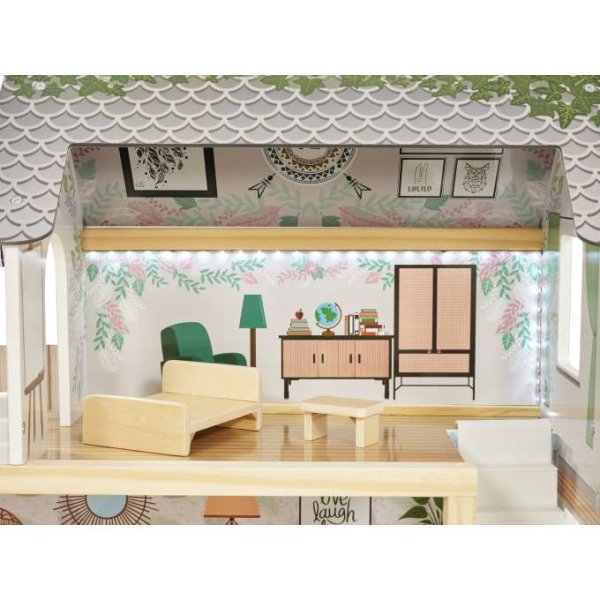Puppenschrank LULILO FLORO Boho mit LED-Beleuchtung, 78 cm, Holz Puppenschrank LULILO FLORO Boho mit LED-Beleuchtung, 78 cm, Holz