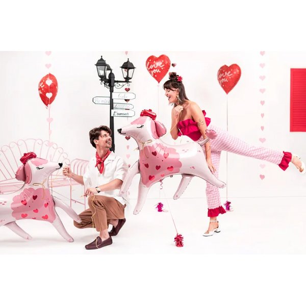 Folienballon - Rotes Herz - Love You