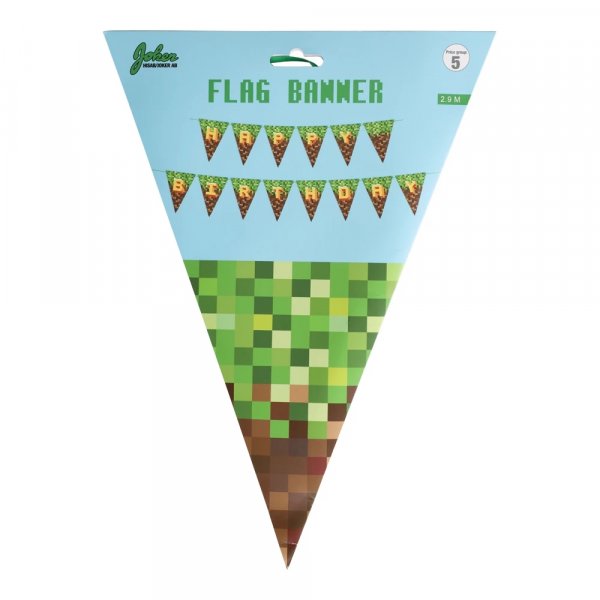 Flaggenbanner - Gaming Pixel - 3 m Flaggenbanner - Gaming Pixel - 3 m
