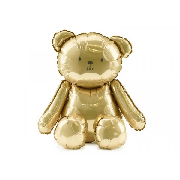 Folienballon - Teddyb�r - Gold - 43 x 53 cm