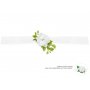 Autodekoration - Wei�er T�ll mit Rosen und Bl�ttern - 1,7 m