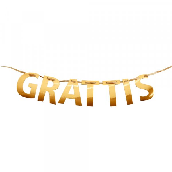 Girlande - Herzlichen Glckwunsch - Gold