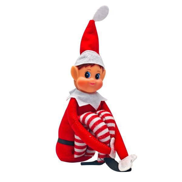 Elf auf einem Regal - 30cm - Rot - Elf/Mädchen Elf auf einem Regal - 30cm - Rot - Elf/Mädchen