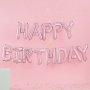 Ballongirlande - Happy Birthday - Hellrosa