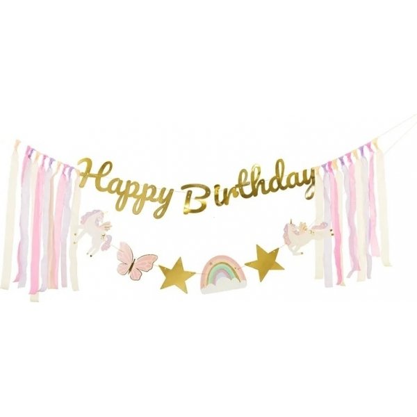 Girlande - Alles Gute zum Geburtstag - Einhörner Girlande - Alles Gute zum Geburtstag - Einhörner