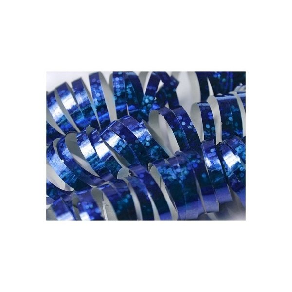 Luftschlangen - Metallic - Holografisch - Dunkelblau - 18 St�ck