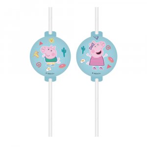 Strohhalme - Greta Pig - 4er-Pack Strohhalme - Greta Pig - 4er-Pack