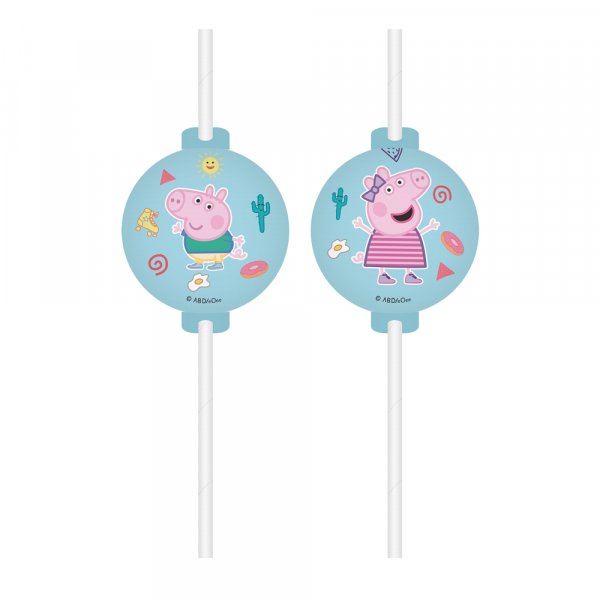 Strohhalme - Greta Pig - 4er-Pack Strohhalme - Greta Pig - 4er-Pack