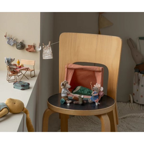 Maus - Wandererin mit Schlafsack - Große Schwester Maus - Wandererin mit Schlafsack - Große Schwester