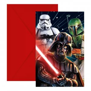 Star Wars Einladungskarten - 6er-Pack Star Wars Einladungskarten - 6er-Pack