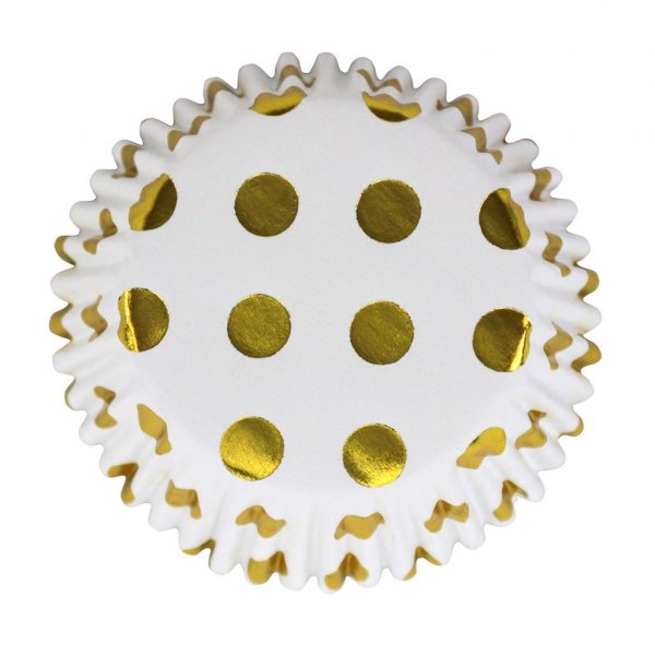 Muffinformen - Gepunktet - Metallic/Gold - 30er-Pack