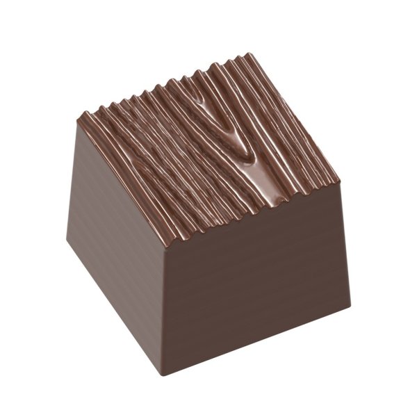Pralinenform - Würfel mit Holzmaserung - CW1676 - 2,2 cm - Chocolate World Pralinenform - Würfel mit Holzmaserung - CW1676 - 2,2 cm - Chocolate World