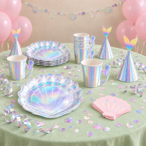 Meerjungfrauen-Party-Paket - 6 Personen Meerjungfrauen-Party-Paket - 6 Personen