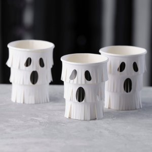Pappbecher - Fransen - Geister - 8er-Pack Pappbecher - Fransen - Geister - 8er-Pack