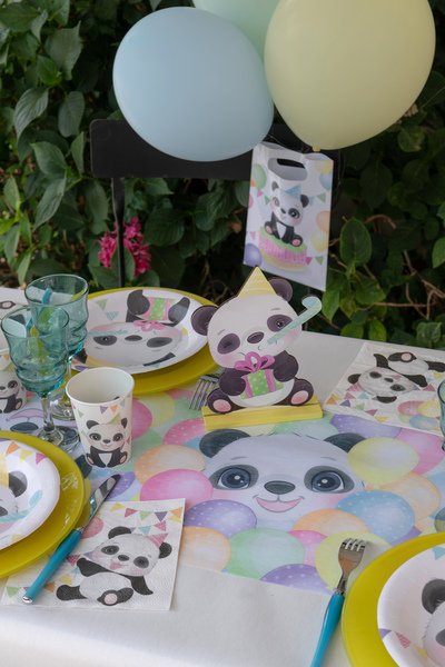 Tischläufer - Pastell Panda Tischläufer - Pastell Panda