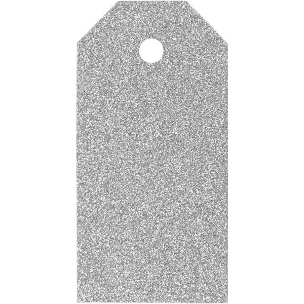 Geschenkanhnger - Silberglitzer