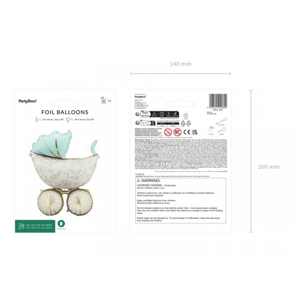 Folienballon-Kinderwagen - Mix Folienballon-Kinderwagen - Mix