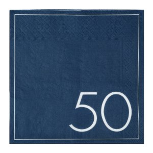 Servietten - 50 Stück - Marineblau - 16er-Packung Servietten - 50 Stück - Marineblau - 16er-Packung