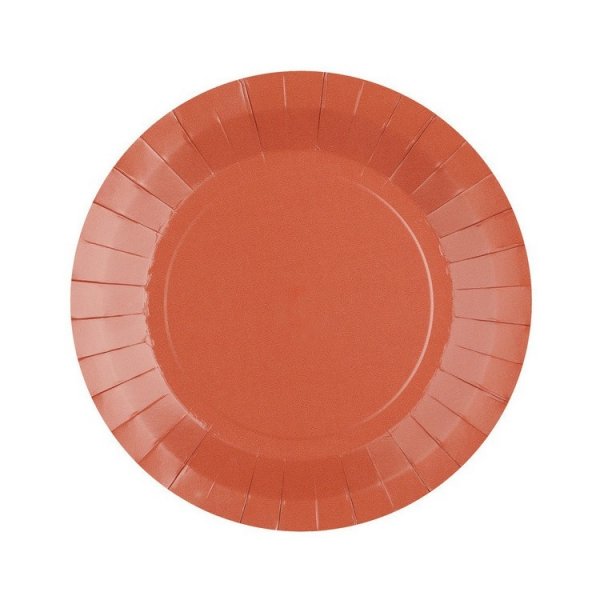 Pappteller - Ziegelrot - 22,5 cm - 10er-Packung Pappteller - Ziegelrot - 22,5 cm - 10er-Packung