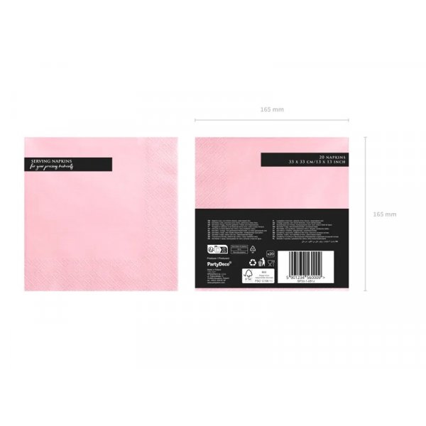 Servietten - Hellrosa - 20er-Pack Servietten - Hellrosa - 20er-Pack