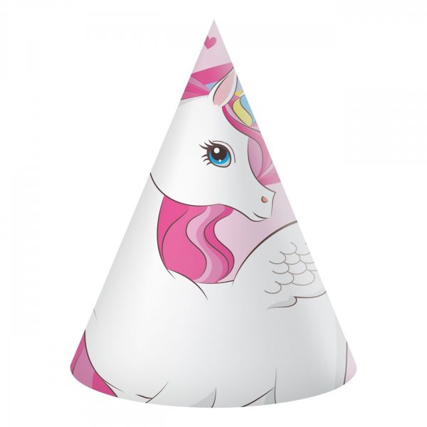 Partyhüte - Einhorn - Regenbogenfarben - 6er-Pack Partyhüte - Einhorn - Regenbogenfarben - 6er-Pack