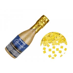 Konfettikanone - Sektflasche 20,5 cm - Gold Konfettikanone - Sektflasche 20,5 cm - Gold