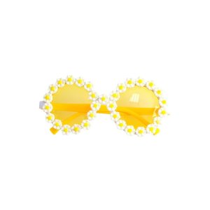 Sonnenbrille - Gelb mit Blumen