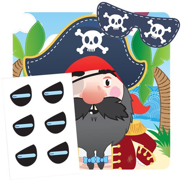 Partyspiel - Pin the Pirate Partyspiel - Pin the Pirate