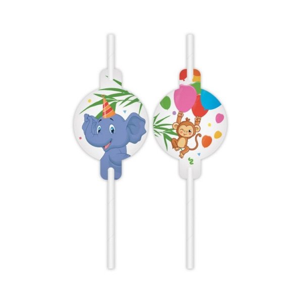 Strohhalme - Dschungelparty - 4er-Pack Strohhalme - Dschungelparty - 4er-Pack