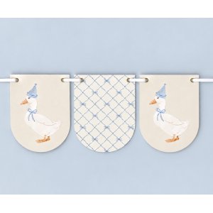 Wimpelkette - Geburtstagsente - Lavendelblau - 3,5 m Wimpelkette - Geburtstagsente - Lavendelblau - 3,5 m