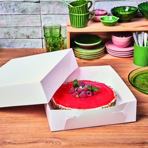 Kuchenkarton Weiß - Großpackung mit 25 Stück - 28 x 28 x 8 cm - FunCakes Kuchenkarton Weiß - Großpackung mit 25 Stück - 28 x 28 x 8 cm - FunCakes