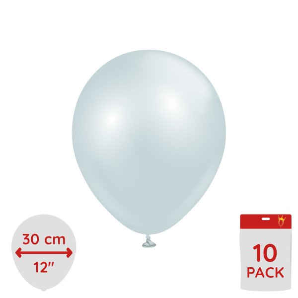 Luftballons, einfarbig - Premium 30 cm - Aura Eisblau - 10er-Packung Luftballons, einfarbig - Premium 30 cm - Aura Eisblau - 10er-Packung