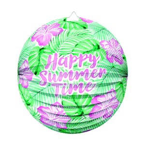Laterne - Papier - Fröhliche Sommerzeit - 25 cm Laterne - Papier - Fröhliche Sommerzeit - 25 cm