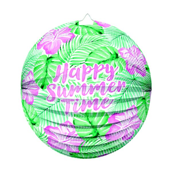 Laterne - Papier - Fröhliche Sommerzeit - 25 cm Laterne - Papier - Fröhliche Sommerzeit - 25 cm