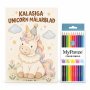 Ausmalbilder mit Buntstiften - Kalasiga Einhorn - 8 Motive - A4 Ausmalbilder mit Buntstiften - Kalasiga Einhorn - 8 Motive - A4