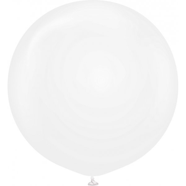 Luftballons einfarbig - Premium 90 cm - Kristalltransparent - 2er-Pack