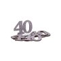 Tischdekorationen zum 40. Jahrestag - Silber - 6er-Pack Tischdekorationen zum 40. Jahrestag - Silber - 6er-Pack