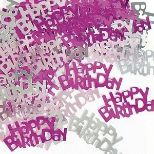 Konfetti - Alles Gute zum Geburtstag - Rosa/Cerise