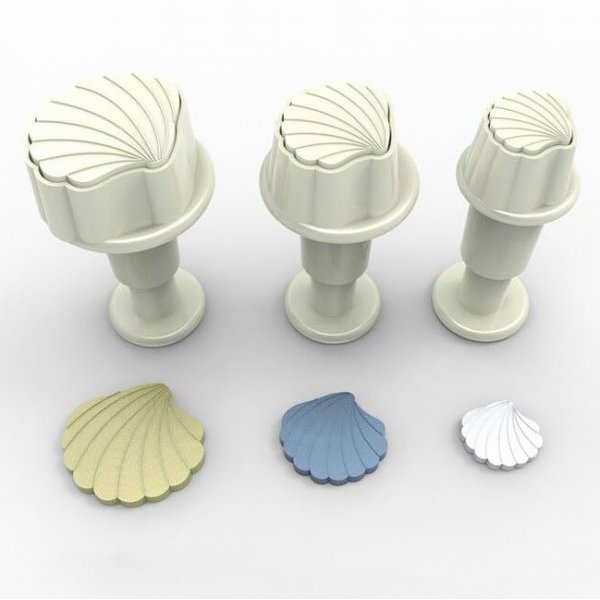 Ausstecher - Decofee - Muscheln - 3er-Pack
