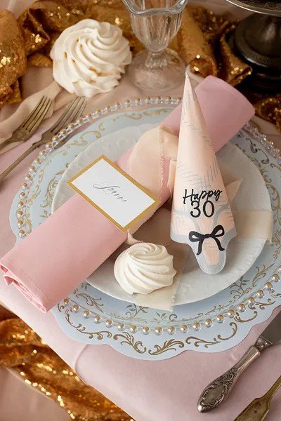 Servietten - Happy 30 - Schwarz/Wei� - 12er-Packung