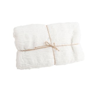 Tischläufer aus Stoff - Weiß - 90 cm x 3 m Tischläufer aus Stoff - Weiß - 90 cm x 3 m