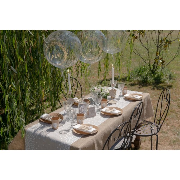 Tischdecke aus Jutestoff - 120 x 220 cm