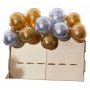 Bubbly Wall - Mit Luftballons - Gold/Silber