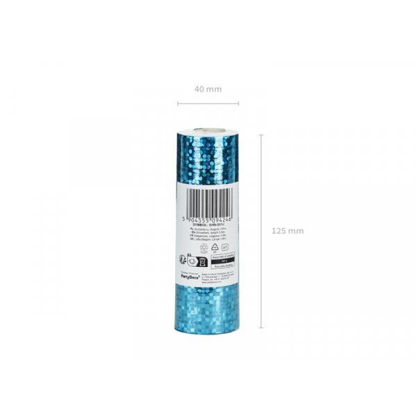 Holografische Streamer - Hellblau - 3,8 m Holografische Streamer - Hellblau - 3,8 m