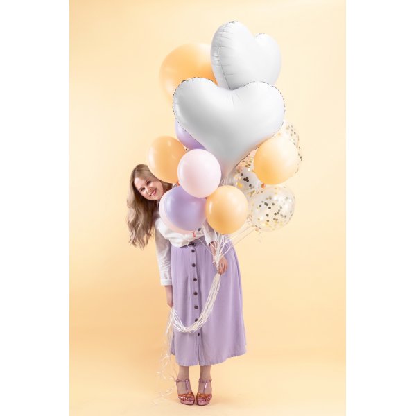 Folienballon - Weies Herz