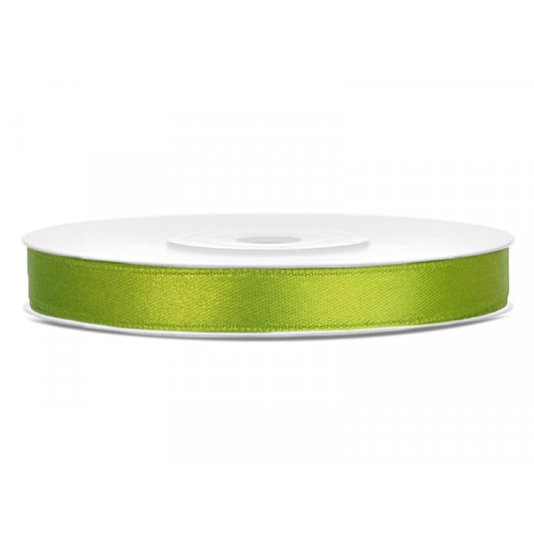 Satinband - Apfelgrn - 6 mm - 25 Meter