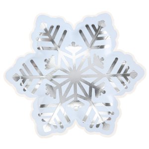Pappteller - Schneeflocken - Hellblau - 8er-Packung Pappteller - Schneeflocken - Hellblau - 8er-Packung