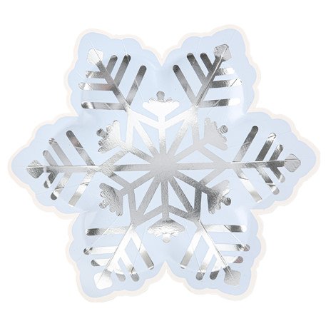 Pappteller - Schneeflocken - Hellblau - 8er-Packung Pappteller - Schneeflocken - Hellblau - 8er-Packung